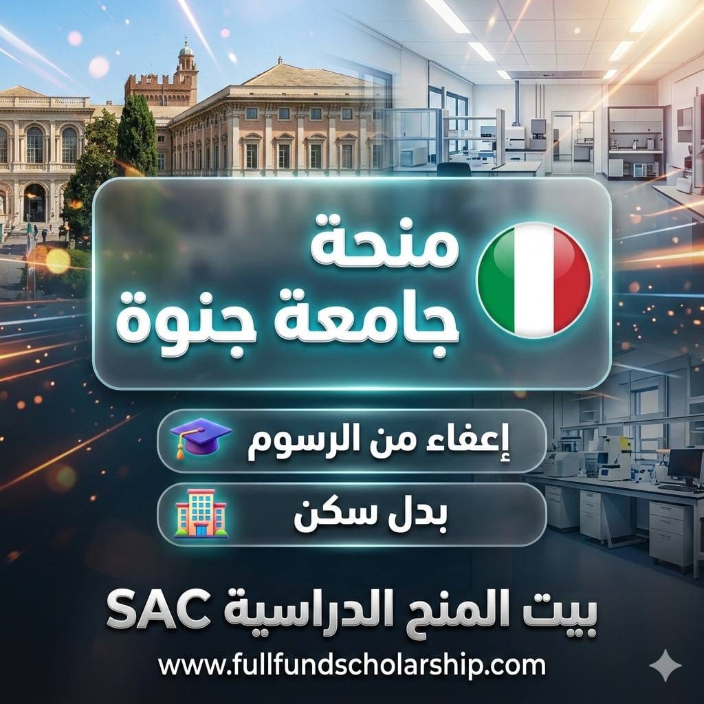 منحة جامعة جنوة %currentyear% | تمويل يشمل إعفاء من الرسوم وبدل سكن