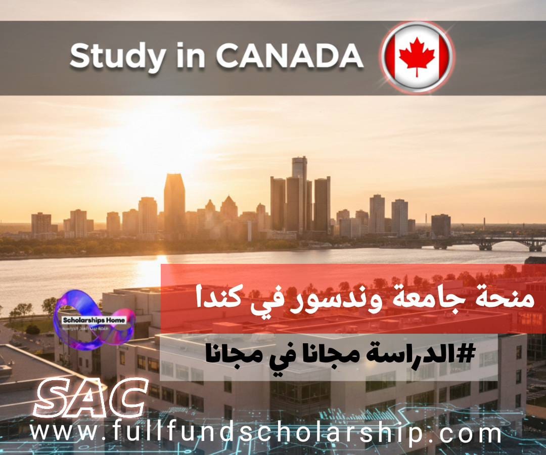 منحة جامعة وندسور في كندا | مهارات وريادة أكاديمية (منحة كاملة)