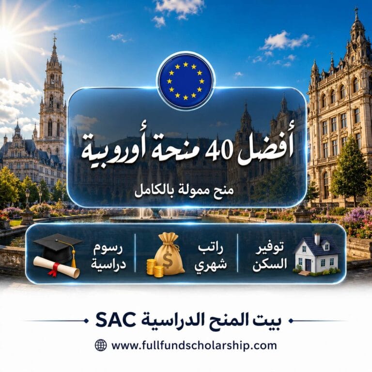 افضل 40 منحة في أوروبا 2026 | منح ممولة بالكامل