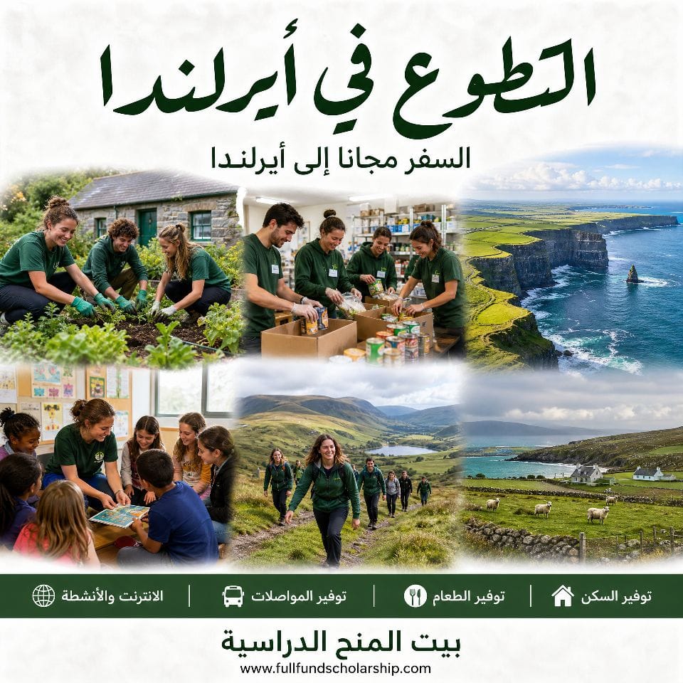 فرصة التطوع في ايرلندا