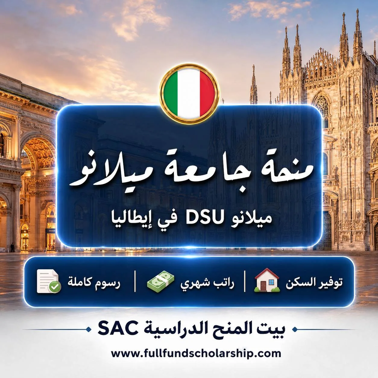 منحة جامعة ميلانو DSU في إيطاليا