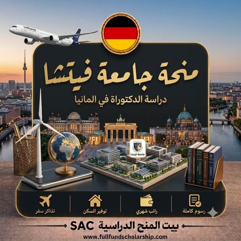 منحة جامعة فيتشا الألمانية للدكتوراة  2026