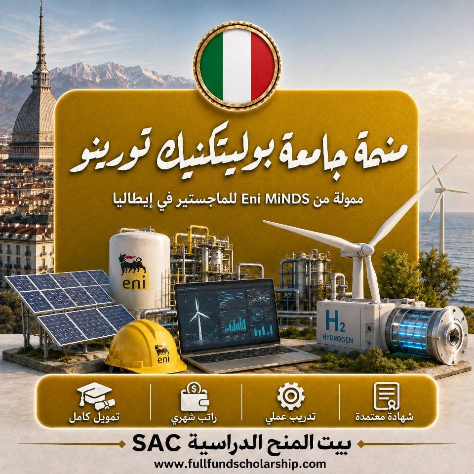 منحة Eni MiNDS من جامعة بوليتكنيك تورينو للماجستير في إيطاليا
