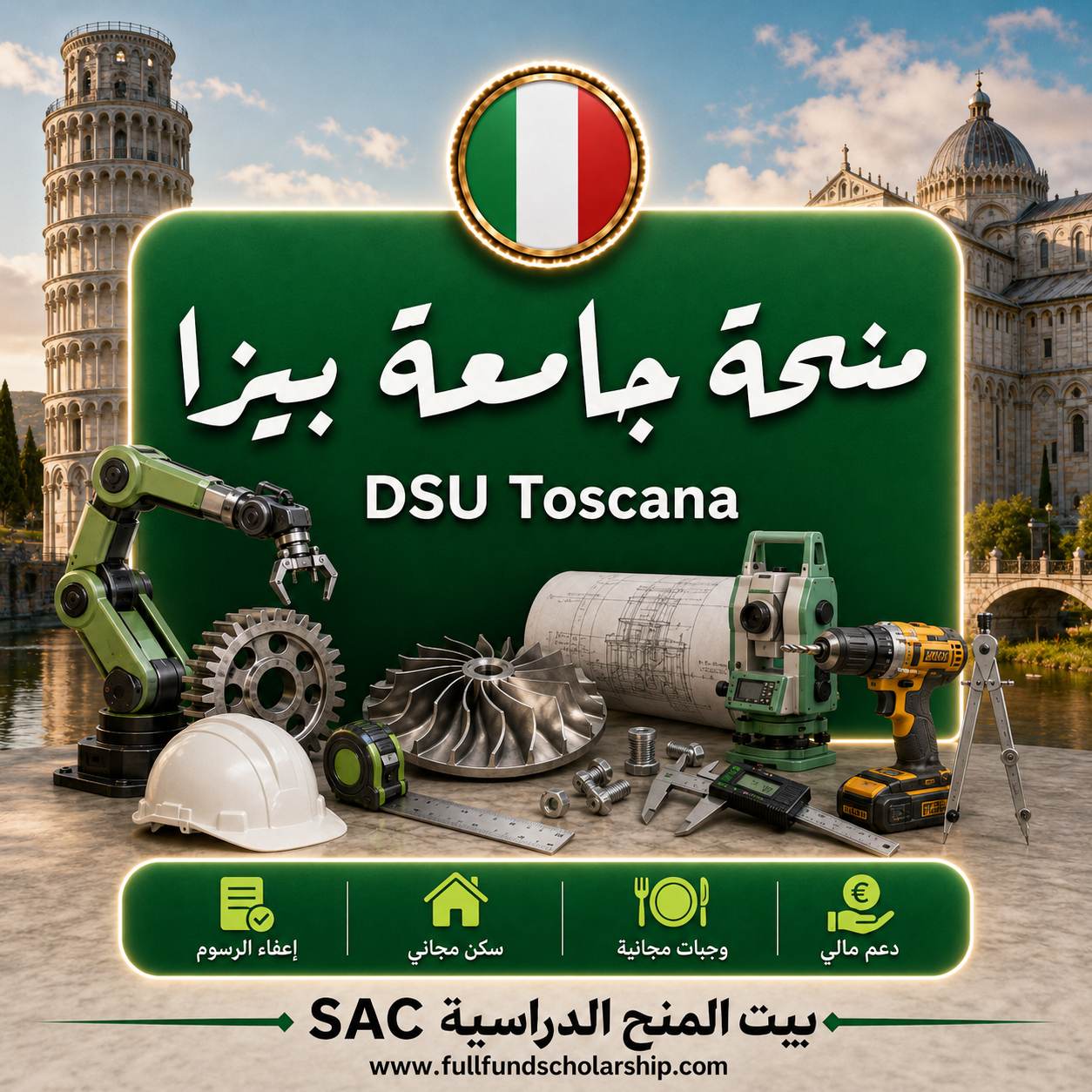 منحة جامعة بيزا في إيطاليا