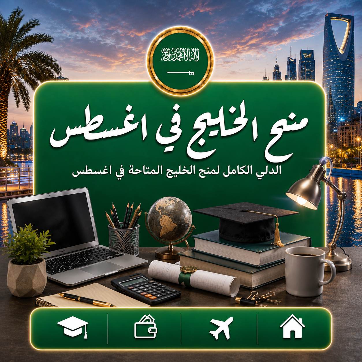 منح الخليج في المتاحة للتقديم شهر اغسطس