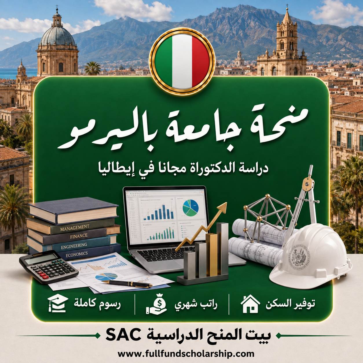منحة جامعة باليرمو في إيطاليا للدكتوراة