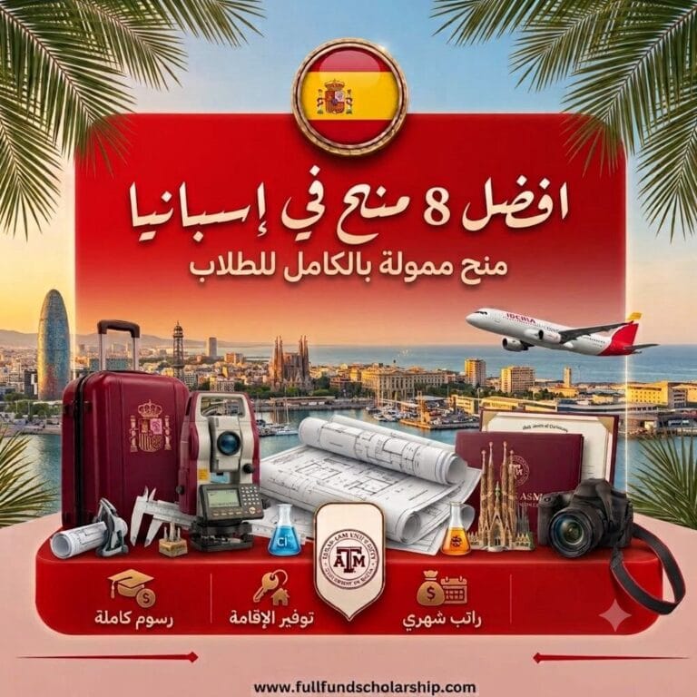 افضل 8 منح في إسبانيا 2026 | منح البكالوريوس والماجستير والدكتوراه مجانا في إسبانيا