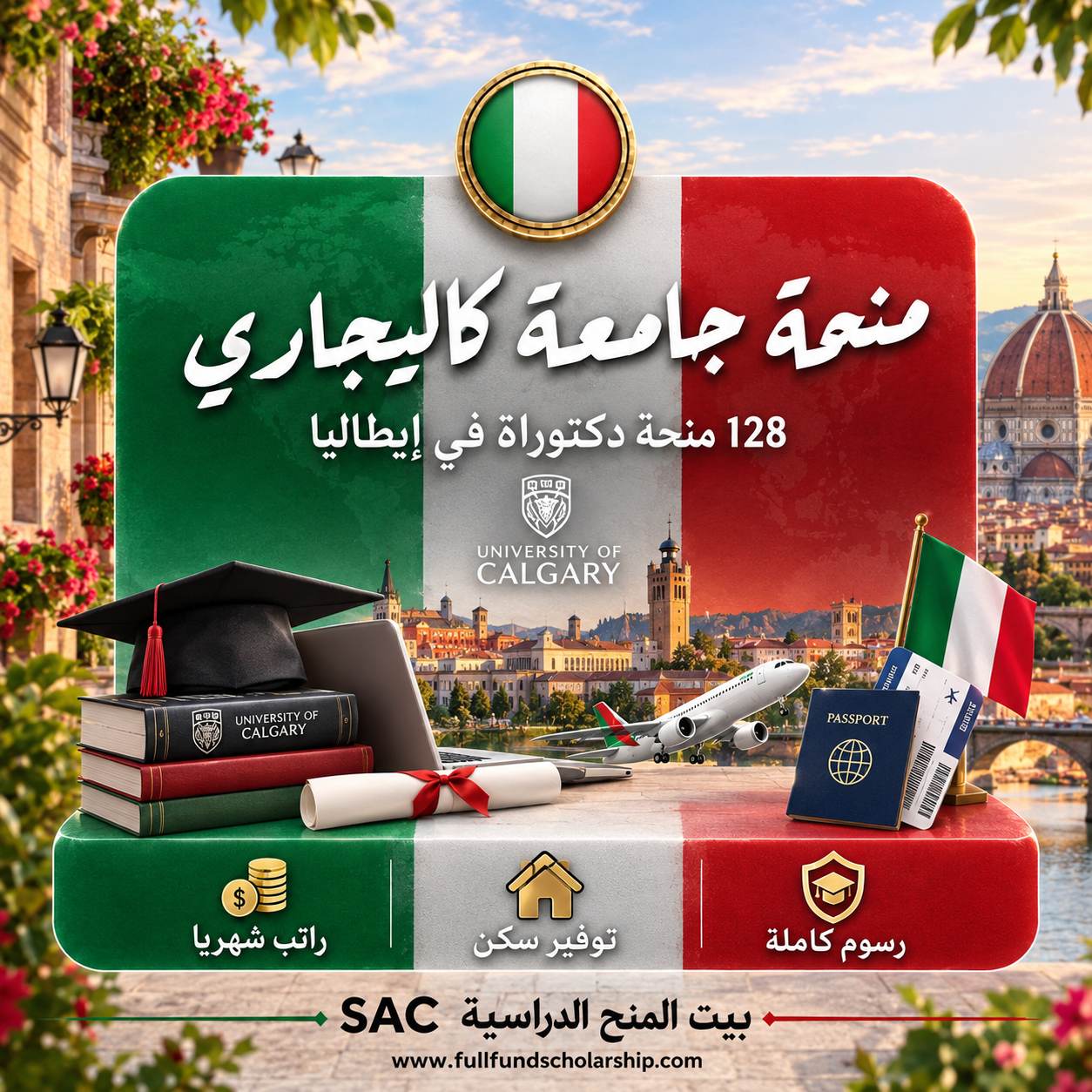 منحة جامعة كاليجاري في ايطاليا