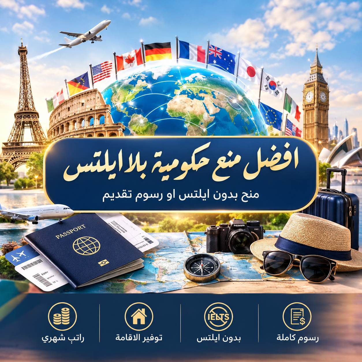 افضل 10 منح حكومية دراسية بلا ايلتس