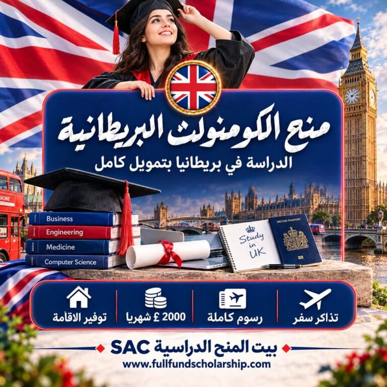 منح الكومنولث البريطانية ممولة مع التذاكر للماجستير والدكتوراة 2027