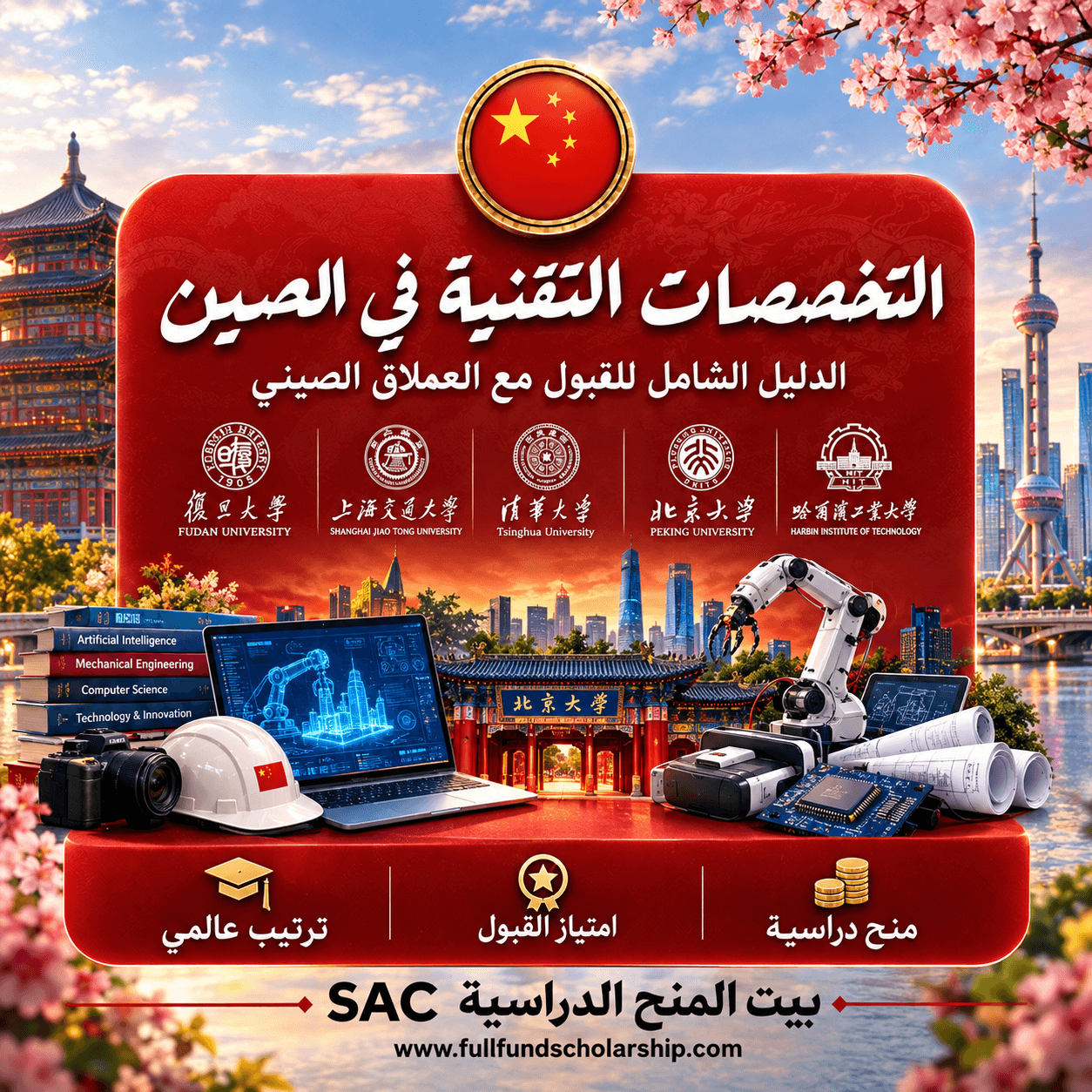 دراسة التخصصات التقنية في الصين ترتيب عالمي شروط معقولة